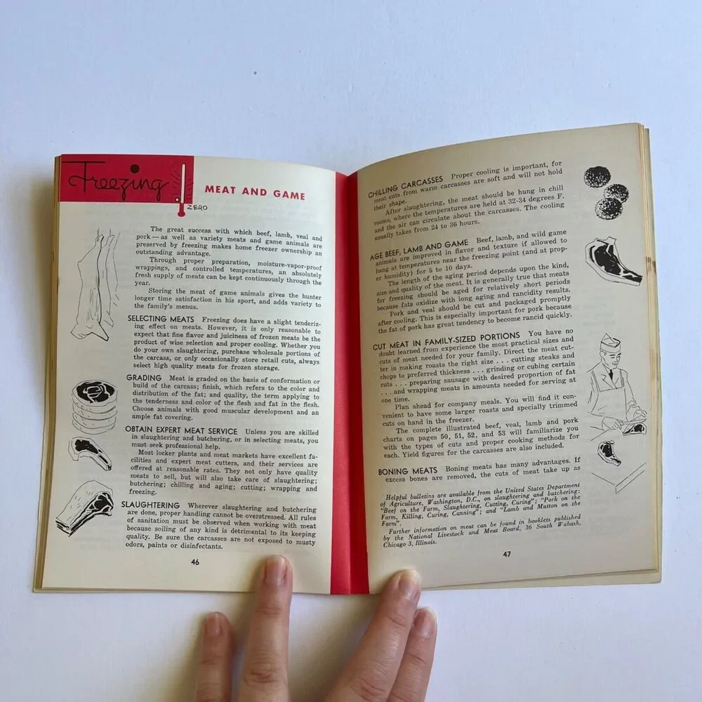 Vintage 1963 Cookbook Freezing Foods at Home Paperback